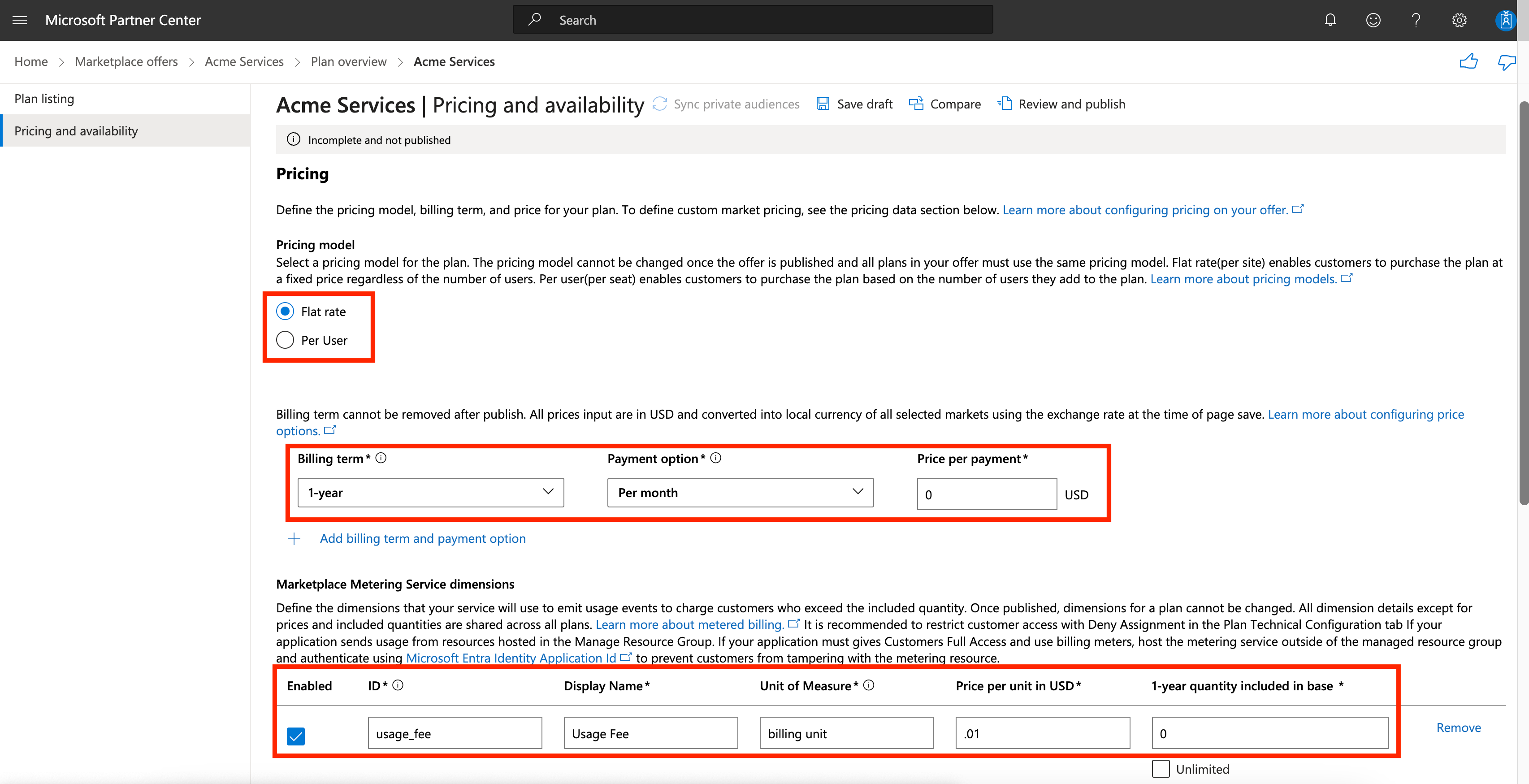 Azure pricing